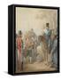 Russian Cossacks and a Supplicant-Georg Emanuel Opitz-Framed Stretched Canvas