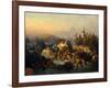 Russian Cossacks Attack French Troops in Transit-Konstantin Nikolayevich Filippov-Framed Giclee Print