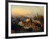 Russian Cossacks Attack French Troops in Transit-Konstantin Nikolayevich Filippov-Framed Giclee Print