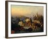 Russian Cossacks Attack French Troops in Transit-Konstantin Nikolayevich Filippov-Framed Giclee Print