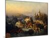 Russian Cossacks Attack French Troops in Transit-Konstantin Nikolayevich Filippov-Mounted Giclee Print