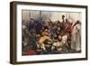 Russian Cossacks Sending a Message of Scorn to the Turkish Army in Constantinople-null-Framed Giclee Print