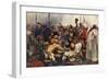 Russian Cossacks Sending a Message of Scorn to the Turkish Army in Constantinople-null-Framed Giclee Print