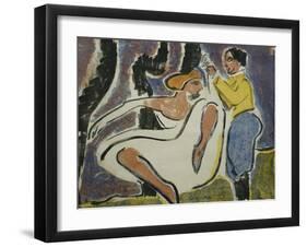 Russian Couple Dancing; Russisches Tanzerpaar, 1909-Ernst Ludwig Kirchner-Framed Giclee Print