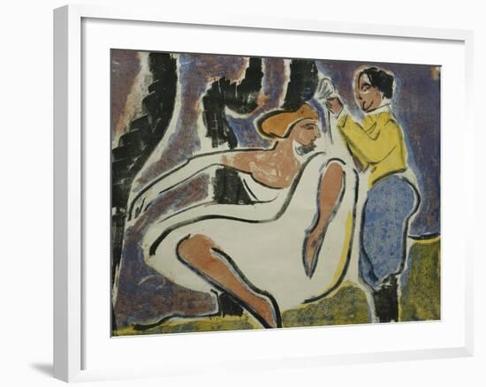 Russian Couple Dancing; Russisches Tanzerpaar, 1909-Ernst Ludwig Kirchner-Framed Giclee Print