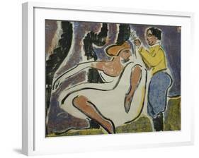 Russian Couple Dancing; Russisches Tanzerpaar, 1909-Ernst Ludwig Kirchner-Framed Giclee Print