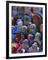 Russian Craft Dolls for Sale, Moscow, Russia, Europe-Gavin Hellier-Framed Photographic Print