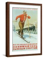 Russian Cross Country Skier-null-Framed Art Print