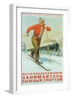 Russian Cross Country Skier-null-Framed Art Print