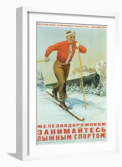 Russian Cross Country Skier-null-Framed Art Print