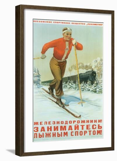 Russian Cross Country Skier-null-Framed Art Print