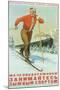 Russian Cross Country Skier-null-Mounted Art Print