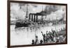 Russian Cruiser on its Way to the Battle of Chemulpo, Russo-Japanese War, 1904-5-null-Framed Giclee Print