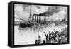 Russian Cruiser on its Way to the Battle of Chemulpo, Russo-Japanese War, 1904-5-null-Framed Stretched Canvas