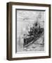 Russian Cruiser under Fire, Russo-Japanese War, 1904-5-null-Framed Giclee Print