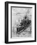 Russian Cruiser under Fire, Russo-Japanese War, 1904-5-null-Framed Giclee Print