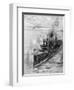 Russian Cruiser under Fire, Russo-Japanese War, 1904-5-null-Framed Giclee Print