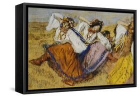 Russian Danccers, circa 1895-Edgar Degas-Framed Stretched Canvas