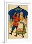 Russian Dancers In a Folk Costume-null-Framed Art Print