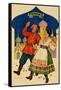 Russian Dancers In a Folk Costume-null-Framed Stretched Canvas