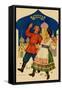 Russian Dancers In a Folk Costume-null-Framed Stretched Canvas