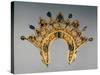 Russian Diadem, Gold Set with Pearls and Semi-Precious Gems, Early 17th Century-null-Stretched Canvas