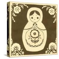 Russian Doll in Brown-June Erica Vess-Stretched Canvas