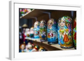 Russian Dolls for Sale as Souvenirs in Kiev (Kyiv), Ukraine, Europe-Michael Runkel-Framed Photographic Print