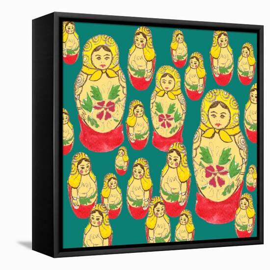 Russian Dolls-Anna Platts-Framed Stretched Canvas