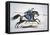 Russian Don Cossack, C.1820 (W/C on Paper)-T. Kelly-Framed Stretched Canvas