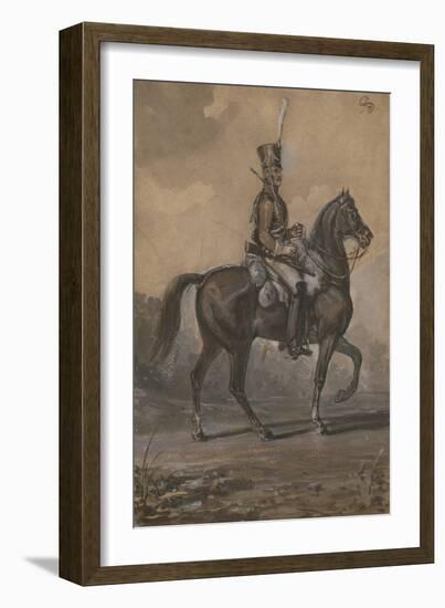 Russian Dragoon, 1820-Alexander Ivanovich Sauerweid-Framed Giclee Print