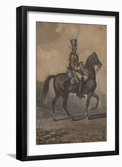 Russian Dragoon, 1820-Alexander Ivanovich Sauerweid-Framed Giclee Print