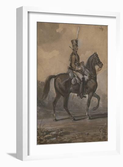 Russian Dragoon, 1820-Alexander Ivanovich Sauerweid-Framed Giclee Print