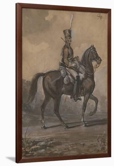 Russian Dragoon, 1820-Alexander Ivanovich Sauerweid-Framed Giclee Print