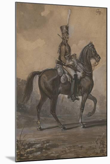 Russian Dragoon, 1820-Alexander Ivanovich Sauerweid-Mounted Giclee Print