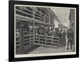 Russian Emigrants Landing from the Tender at the Barge Office, New York-Amedee Forestier-Framed Giclee Print