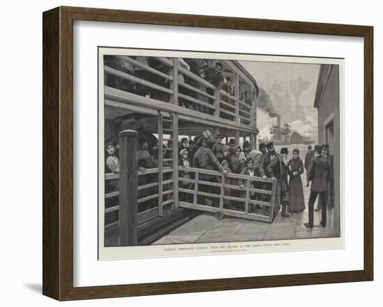 Russian Emigrants Landing from the Tender at the Barge Office, New York-Amedee Forestier-Framed Giclee Print