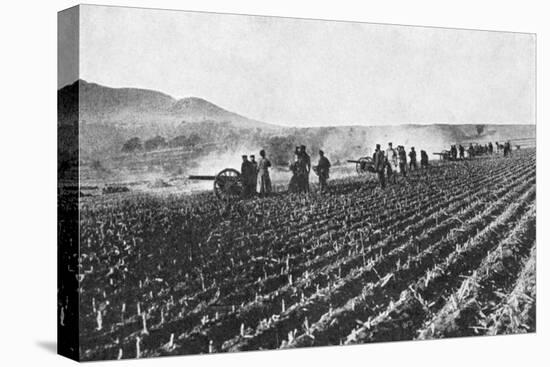 Russian Field Artillery in the Millet Field, Russo-Japanese War, 1904-5-null-Stretched Canvas