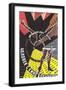 Russian Film Poster with Limbs-null-Framed Art Print