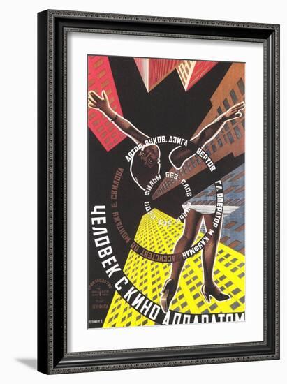 Russian Film Poster with Limbs-null-Framed Art Print