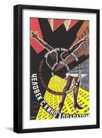 Russian Film Poster with Limbs-null-Framed Premium Giclee Print