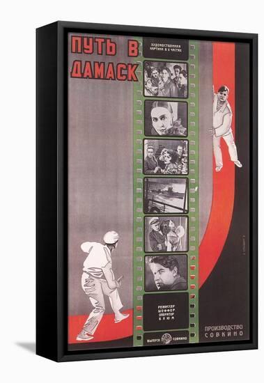 Russian Film Strip Poster-null-Framed Stretched Canvas