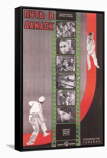 Russian Film Strip Poster-null-Framed Stretched Canvas