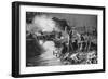 Russian Fleet Bombarding English Fishing Boats in the North Sea, Russo-Japanese War 1904-5-null-Framed Giclee Print