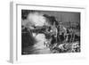 Russian Fleet Bombarding English Fishing Boats in the North Sea, Russo-Japanese War 1904-5-null-Framed Giclee Print