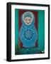 Russian Folk Art at the Samovar Cafe, Nikolaevsk, Kenai Peninsula, Alaska, USA-Walter Bibikow-Framed Photographic Print