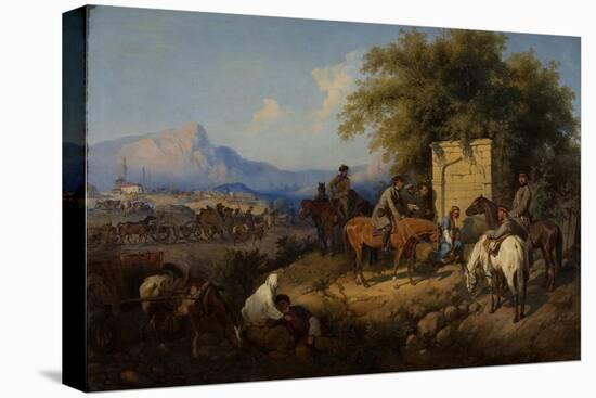 Russian Forces Crosses the Caucasus Mountains in Adjara, 1872-Gottfried Willewalde-Stretched Canvas