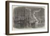 Russian Frigate on Fire in Sebastopol Harbour-Oswald Walters Brierly-Framed Giclee Print