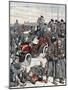Russian General Directing the Campaign from His Car, Russo-Japanese War, 1904-null-Mounted Giclee Print
