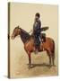 Russian Guard Cossack on Horseback, Ataman Regiment, 1884-Edouard Pinel-Stretched Canvas